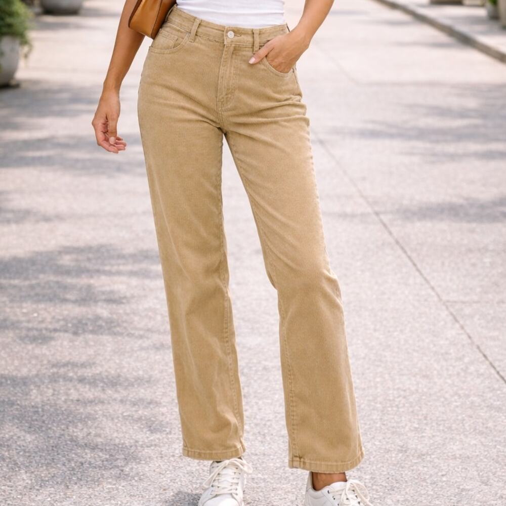 NEW NWT PT Torino Jaine Pants Women 44/ US  Tan Khaki Ankle Bootcut Minimalist